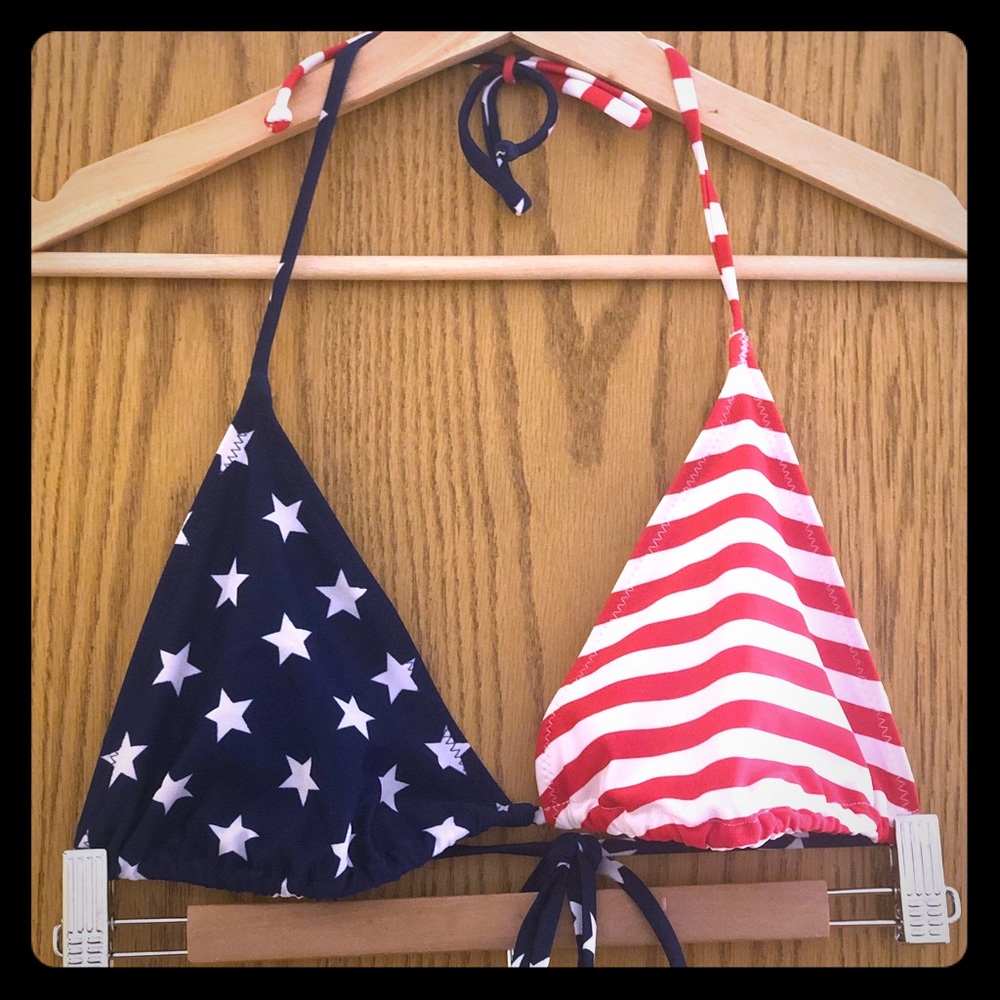 ❤️💙🤍American Flag 🇺🇸 Bikini triangle TOP 👙